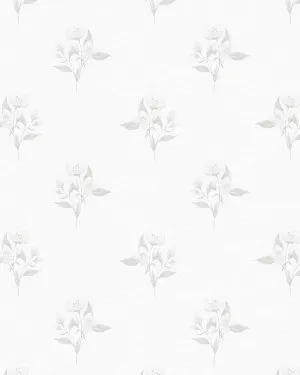 Homestead Flower Drop in Soft Grey Wallpaper by oliveetoriel.com, a Wallpaper for sale on Style Sourcebook