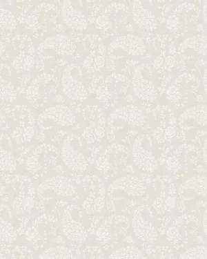 French Paisley in Soft Grey Wallpaper by oliveetoriel.com, a Wallpaper for sale on Style Sourcebook