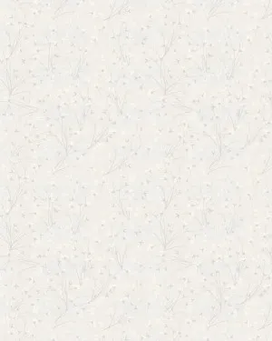 Country Wildflowers in Soft Grey Wallpaper by oliveetoriel.com, a Wallpaper for sale on Style Sourcebook