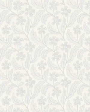 Farmhouse Flowers Faint Blue & Grey Wallpaper by oliveetoriel.com, a Wallpaper for sale on Style Sourcebook