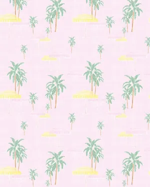 Pool Side Umbrellas Palm Springs Pink Wallpaper by oliveetoriel.com, a Wallpaper for sale on Style Sourcebook