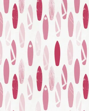 Malibu Surfboards in Pink Wallpaper by oliveetoriel.com, a Wallpaper for sale on Style Sourcebook