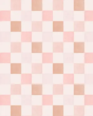 Rosy Pink Checkers Wallpaper by oliveetoriel.com, a Wallpaper for sale on Style Sourcebook