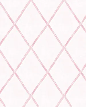 Bamboo Lattice in Soft Pink Wallpaper by oliveetoriel.com, a Wallpaper for sale on Style Sourcebook