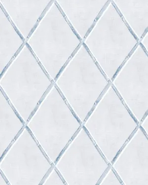 Bamboo Lattice in Coastal Blue Wallpaper by oliveetoriel.com, a Wallpaper for sale on Style Sourcebook