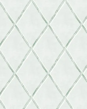 Bamboo Lattice in Sage Green Wallpaper by oliveetoriel.com, a Wallpaper for sale on Style Sourcebook