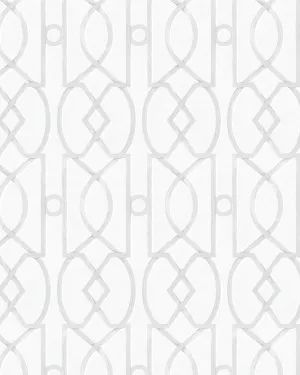 Trellis Luxe in Soft Grey Wallpaper by oliveetoriel.com, a Wallpaper for sale on Style Sourcebook