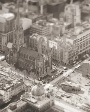 Soft City Tilt Shift by oliveetoriel.com, a Wallpaper for sale on Style Sourcebook
