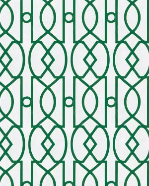 Trellis Luxe in Forest Green Wallpaper by oliveetoriel.com, a Wallpaper for sale on Style Sourcebook