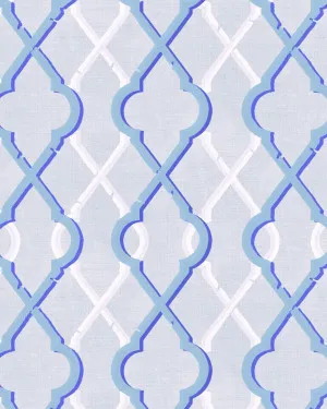 Painted Lattice in Cerulean Blue Wallpaper by oliveetoriel.com, a Wallpaper for sale on Style Sourcebook