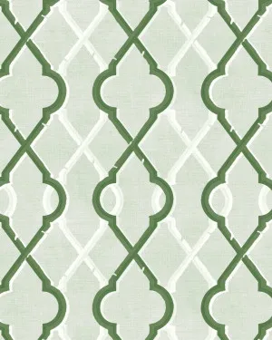 Painted Lattice in Forest Green Wallpaper by oliveetoriel.com, a Wallpaper for sale on Style Sourcebook