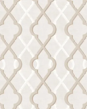 Painted Lattice in Warm Beige Wallpaper by oliveetoriel.com, a Wallpaper for sale on Style Sourcebook
