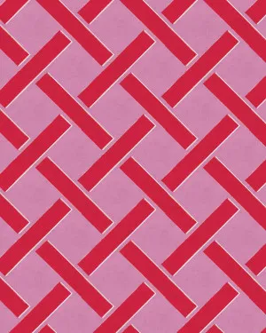 Criss Cross Lattice in Hot Pink Wallpaper by oliveetoriel.com, a Wallpaper for sale on Style Sourcebook