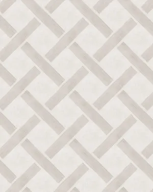 Criss Cross Lattice in Grey Beige Wallpaper by oliveetoriel.com, a Wallpaper for sale on Style Sourcebook