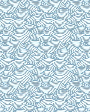 Waves for Days in Soft Blue Wallpaper by oliveetoriel.com, a Wallpaper for sale on Style Sourcebook