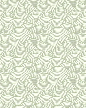 Waves for Days in Sage Wallpaper by oliveetoriel.com, a Wallpaper for sale on Style Sourcebook