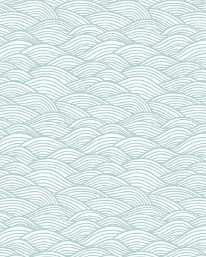 Waves for Days in Seafoam Wallpaper by oliveetoriel.com, a Wallpaper for sale on Style Sourcebook