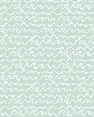 Squiggly Waves in Bondi Wallpaper by oliveetoriel.com, a Wallpaper for sale on Style Sourcebook