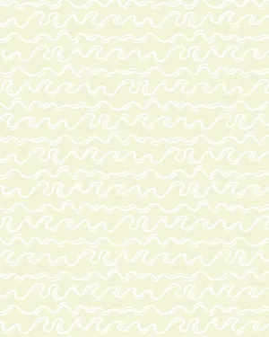 Squiggly Waves in Faded Yellow Wallpaper by oliveetoriel.com, a Wallpaper for sale on Style Sourcebook