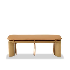 Liaison Bench With Cushion - [ Oak & Simpson Tan ] by Ellison Studios, a Benches for sale on Style Sourcebook