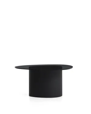 Olir coffee table in tempered glass and black steel 82 x 74 cm by Kave Home, a Coffee Table for sale on Style Sourcebook