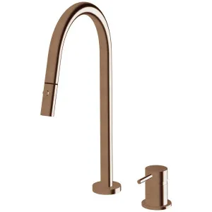 Sussex Taps Virgo Hob Set Pull Out Spray Tap LUXPVD Brushed Silk Rose Gold VGHMSPOS01-66 by Sussex Taps, a Kitchen Taps & Mixers for sale on Style Sourcebook