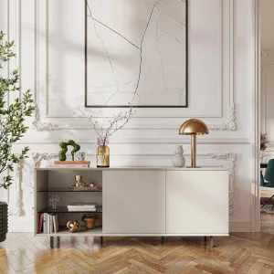 AGNES - 2 Door Buffet with Metal Legs by European Lifestyle, a Sideboards, Buffets & Trolleys for sale on Style Sourcebook