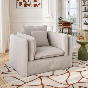 ANDRIA - Linen Armchair by European Lifestyle, a Chairs for sale on Style Sourcebook