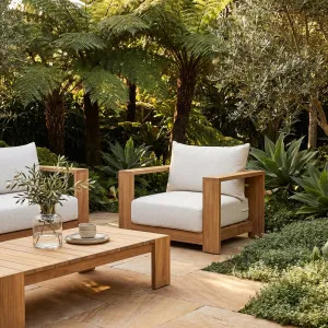 CALVIA - Teak Outdoor Armchair by European Lifestyle, a Outdoor Chairs for sale on Style Sourcebook