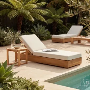 CALVIA - Teak Sun Lounger by European Lifestyle, a Outdoor Sofas for sale on Style Sourcebook