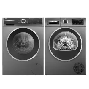 Bosch Series 8 10kg Front Load Washer & Series 6 8kg Heat Pump Dryer Laundry Package WGH254ARAUWQG235DRAU by Bosch, a Washing Machines & Dryers for sale on Style Sourcebook