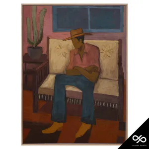Shade Box Framed Canvas in 78 x 103cm Oak Stain by OZ Design, a Painted Canvases for sale on Style Sourcebook