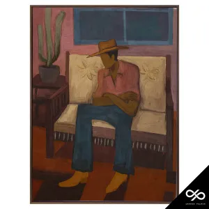 Shade Box Framed Canvas in 63 x 93cm Walnut Stain by OZ Design, a Painted Canvases for sale on Style Sourcebook