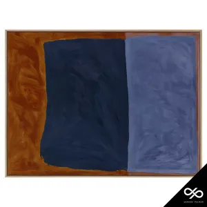Headland Landscape Box Framed Canvas in 123 x 93cm Oak Stain by OZ Design, a Painted Canvases for sale on Style Sourcebook