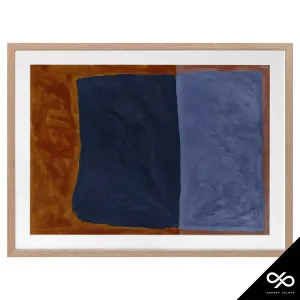 Headland Landscape Framed Print in 105 x 84cm Oak Stain by OZ Design, a Prints for sale on Style Sourcebook