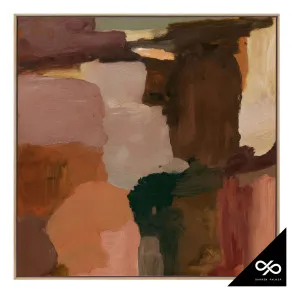 Strata Box Framed Canvas in 123 x 123cm Oak Stain by OZ Design, a Painted Canvases for sale on Style Sourcebook