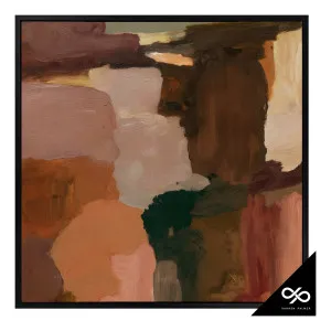Strata Box Framed Canvas in 93 x 93cm Black by OZ Design, a Painted Canvases for sale on Style Sourcebook