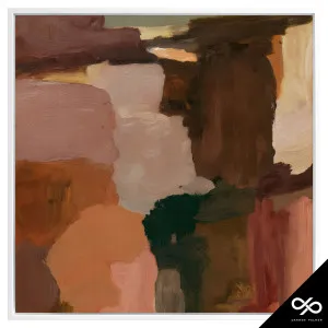 Strata Box Framed Canvas in 123 x 123cm White by OZ Design, a Painted Canvases for sale on Style Sourcebook