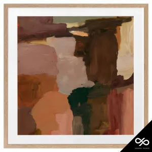 Strata Framed Print in 84 x 84cm Oak Stain by OZ Design, a Prints for sale on Style Sourcebook