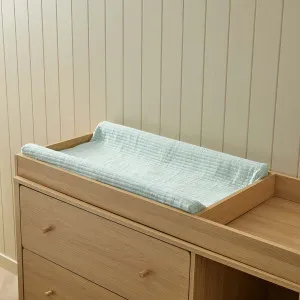 Mocka Cotton Change Mat Cover - Sea Mist by Mocka., a Changing Tables for sale on Style Sourcebook