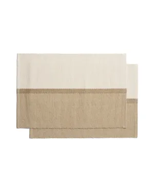 Tari set of 2 beige 100% cotton placemats 35 x 50 cm by null, a Table Cloths & Runners for sale on Style Sourcebook