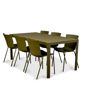 Ravello Outdoor Seven Piece Dining Set Olive - Mocka by Mocka., a Dining Sets for sale on Style Sourcebook