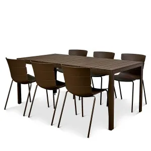 Ravello Outdoor Seven Piece Dining Set Chocolate - Mocka by Mocka., a Dining Sets for sale on Style Sourcebook