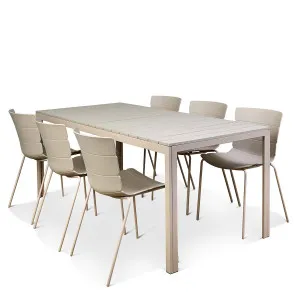 Ravello Outdoor Seven Piece Dining Set Beige - Mocka by Mocka., a Dining Sets for sale on Style Sourcebook