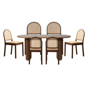 Amara Walnut and Mateo Seven Piece Set - Mocka by Mocka., a Dining Sets for sale on Style Sourcebook