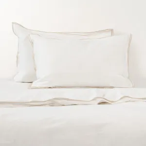 Embroidered Quilt Cover Set - Cotton, Queen, Blue Haze - Canningvale by Canningvale_Sereno, a Sheets for sale on Style Sourcebook