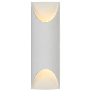 Telbix Mazal Sculptural Gypsum Up/Down Indoor Wall Light - White by Telbix, a Wall Lighting for sale on Style Sourcebook