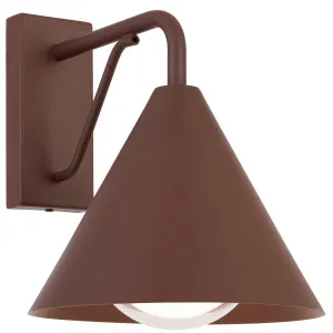 Telbix Ashford Contemporary Outdoor Cone Wall Light - Corten by Telbix, a Wall Lighting for sale on Style Sourcebook