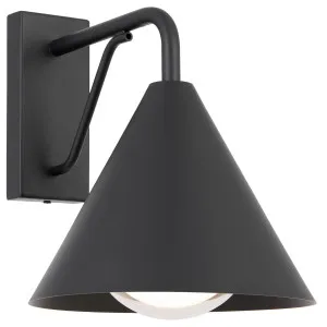 Telbix Ashford Contemporary Outdoor Cone Wall Light - Black by Telbix, a Wall Lighting for sale on Style Sourcebook