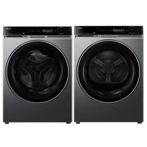 Haier 600 Series 12kg Front Load Washer and 10kg Heat Pump Dryer Laundry Package Black HWF12PXB2HDHP10PXB1 by Haier, a Washing Machines & Dryers for sale on Style Sourcebook